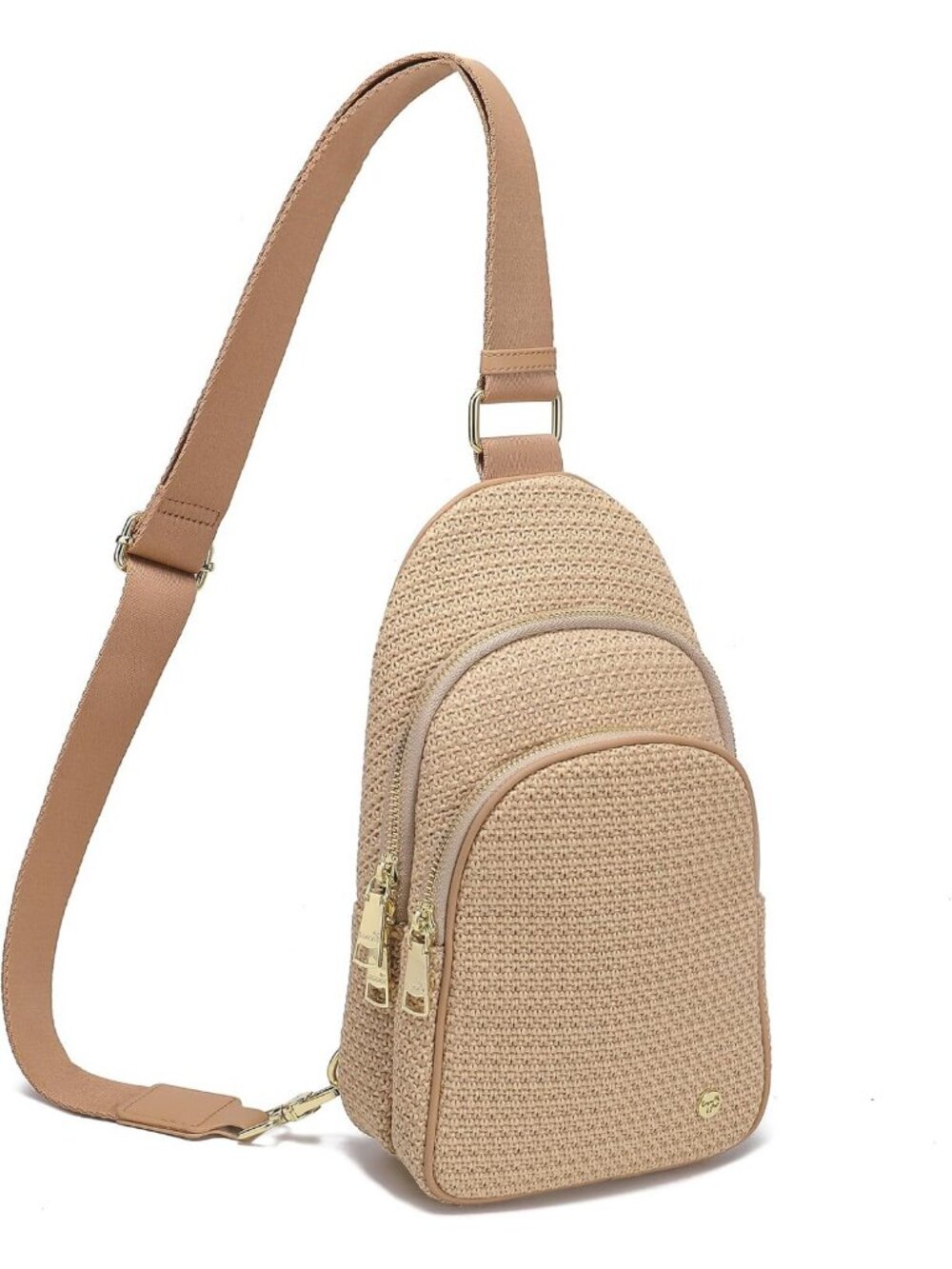 Lightweight Faux Straw Crossbody Bag for Women - Summer Beach Sling Purse